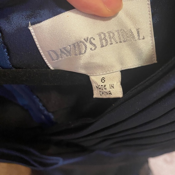 David’s Bridal Navy Blue Holiday Evening Gown - Picture 11 of 11